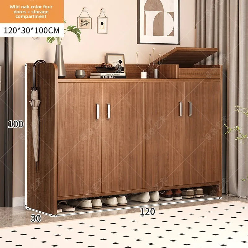 Stable Shoe cabinet Modern simple door-to-door storage and storage integrated entrance cabinet Multi-door dust-proof shoe rack