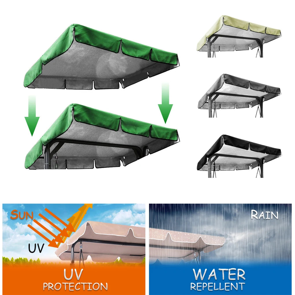 Outdoor Swing Chair Cover Playground Swing Chair Top Cover Waterproof Sunshade Canopy Outdoor Garden Swing Chair Hammock Canopy