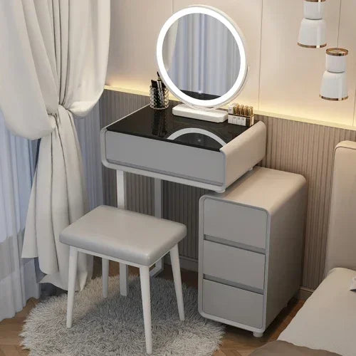 Classic Modern Vanity Table Luxury Nordic Makeup Mirror Vanity Table Storage Bedroom Muebles Para Dormitorio Furniture