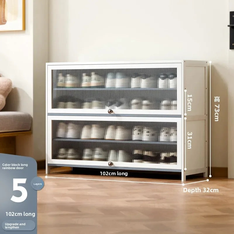 Simple shoe cabinet, household door storage artifact, space-saving indoor good-looking multi-layer dustproof large-capacity