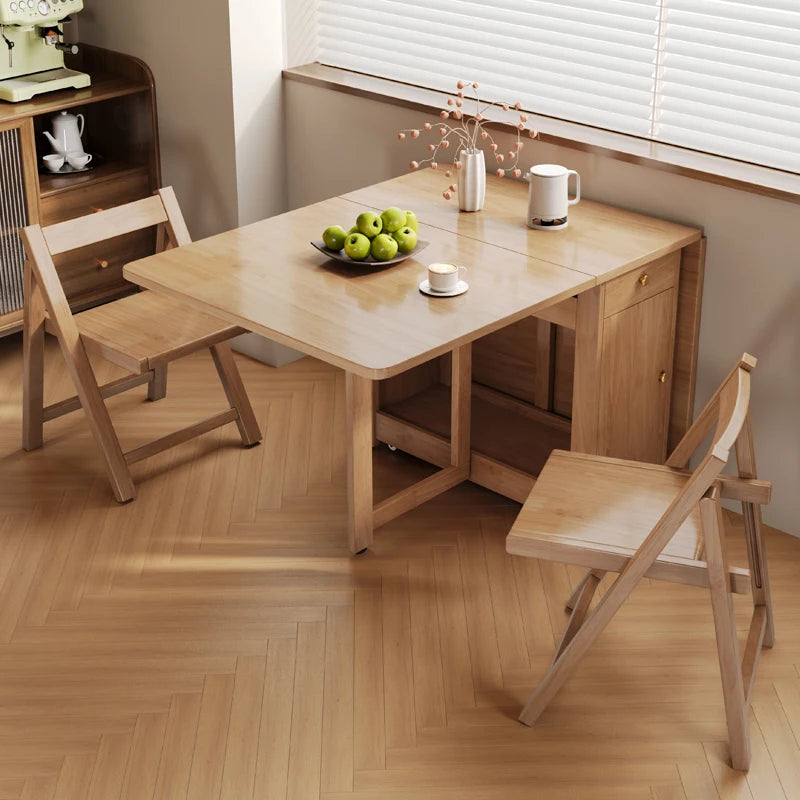 Vintage Simple Dining Table Saving Space Minimalist Folding Table Restaurant Extendable Tavolo Pranzo Dining Room Furniture