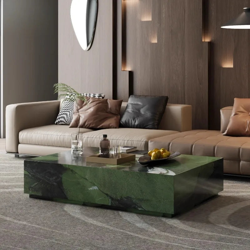 Marble Floor Box Coffee Table Luxurious Stone Slab Customizable Color Size Coffee Table Exquisite luxury furniture accessories
