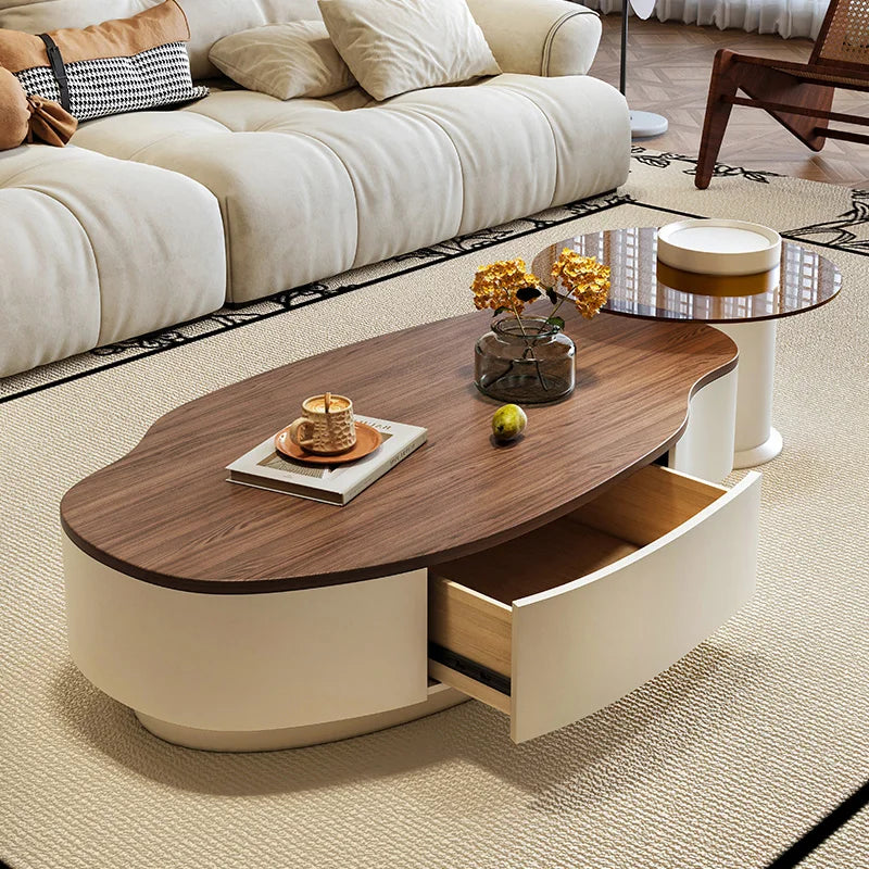 Living Room Storage Coffee Table With Drawers Trendy Glam Minimalist Coffee Table Unique Modern Meuble Salon Furniture For Home