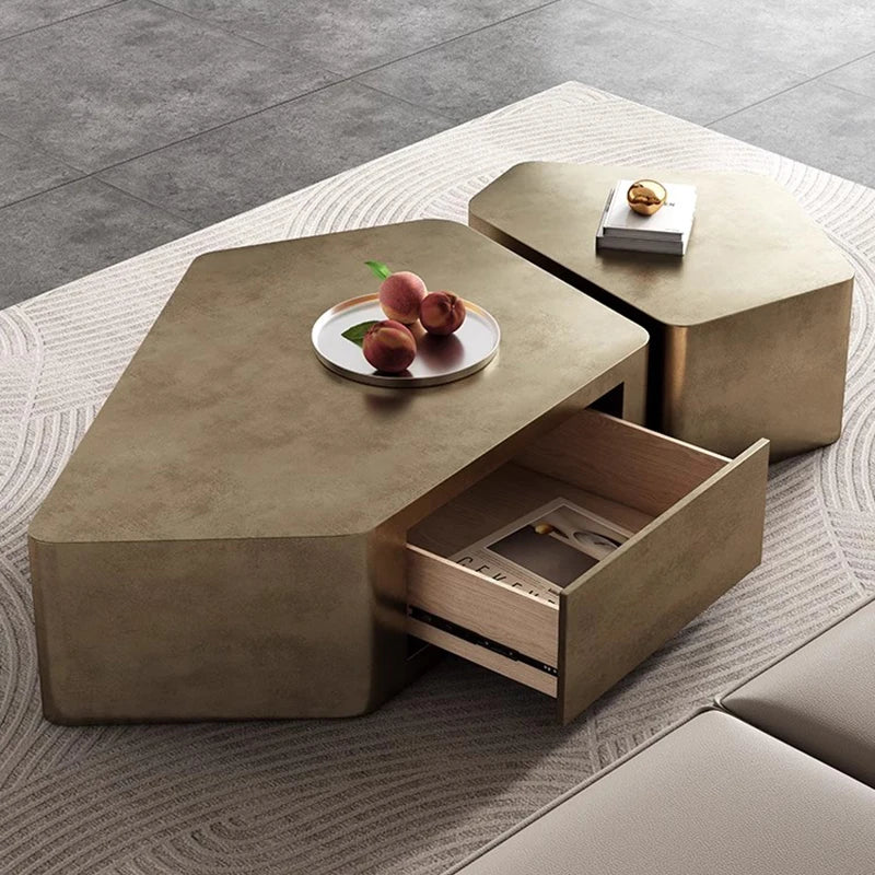Modern Trendy Coffee Table Unique Design French Hidden Storage Coffee Table Bedroom With Storage Table Basse Home Furniture