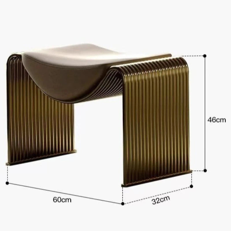 Italian Light Luxury Ottomans Wearing Shoe Changing Cosmetic Stool Household Porch Living Room Furniture Le Tabouret XYDZ
