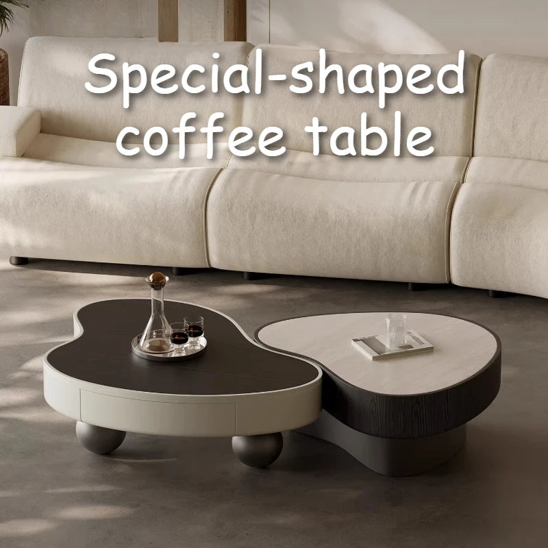 Special-shaped Coffee Table Storage Hardcover Sofa Side Table Living Room Center Luxury Modern Home Decor Items House Furniture
