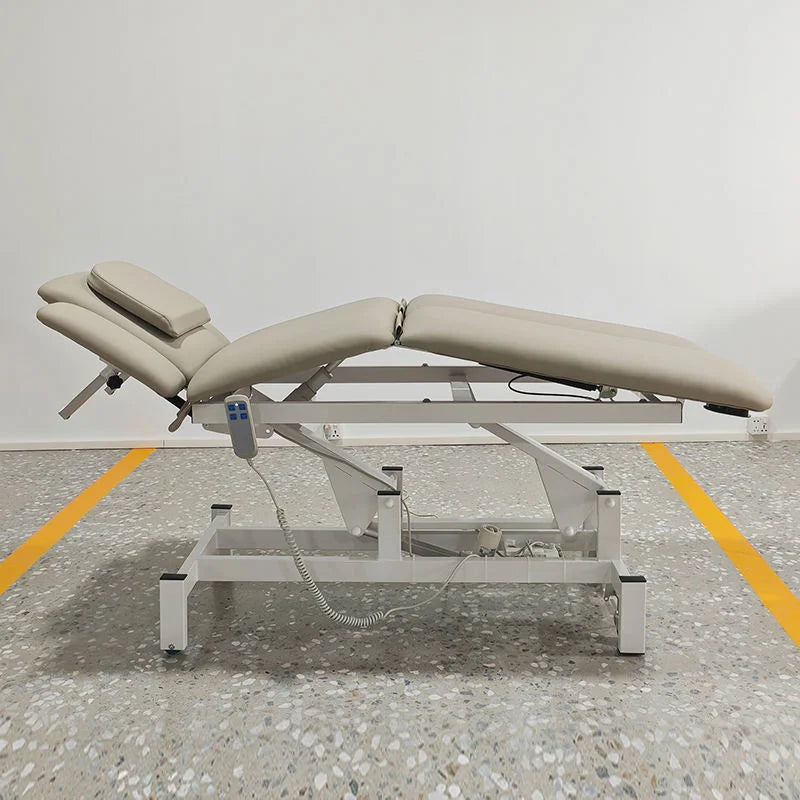 Electric Height Adjustable 3-Section Physical Therapy Bed Chiropractic Treatment Table Medical Acupuncture Massage Furniture