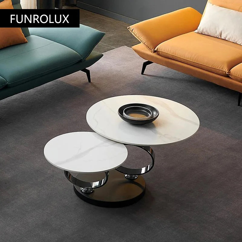 Marble Tea Table  modern minimalistins creative tea table household small apartment light luxury round coffee table