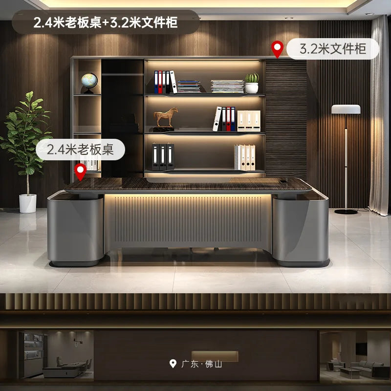 Aesthetic Shelves Office Desk Display Minimalist Crafts Gaming Office Desk Computer Bedroom Mesas Escritorio Office Furniture
