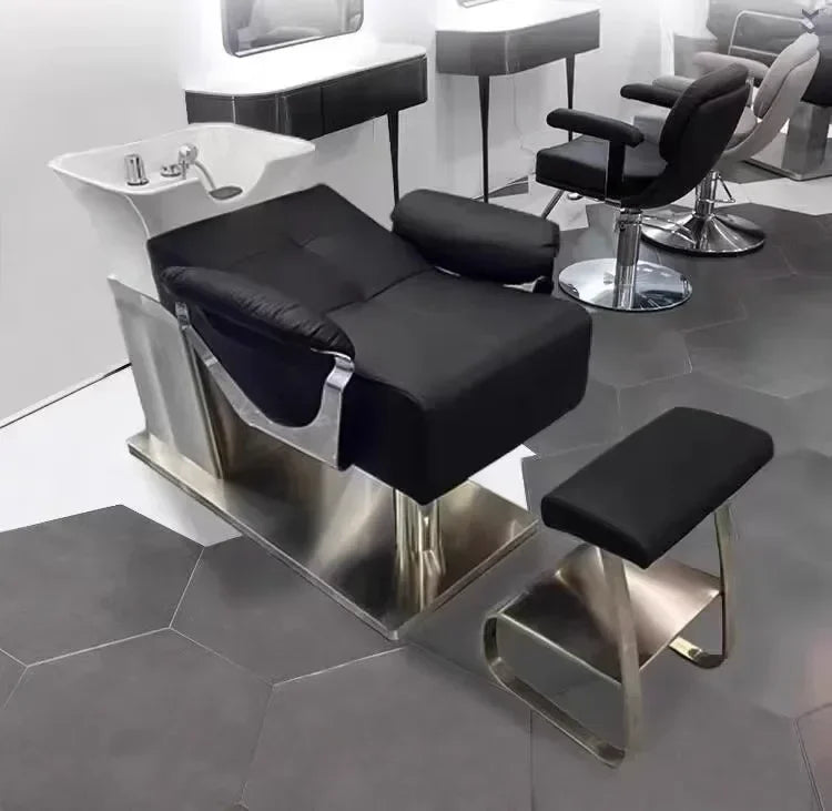 Ergonomic Lounge Shampoo Bed Luxury Fashion Simple Modern Hair Shampoo Bed Unique Comfortable Cadeira De Barbearia Furniture