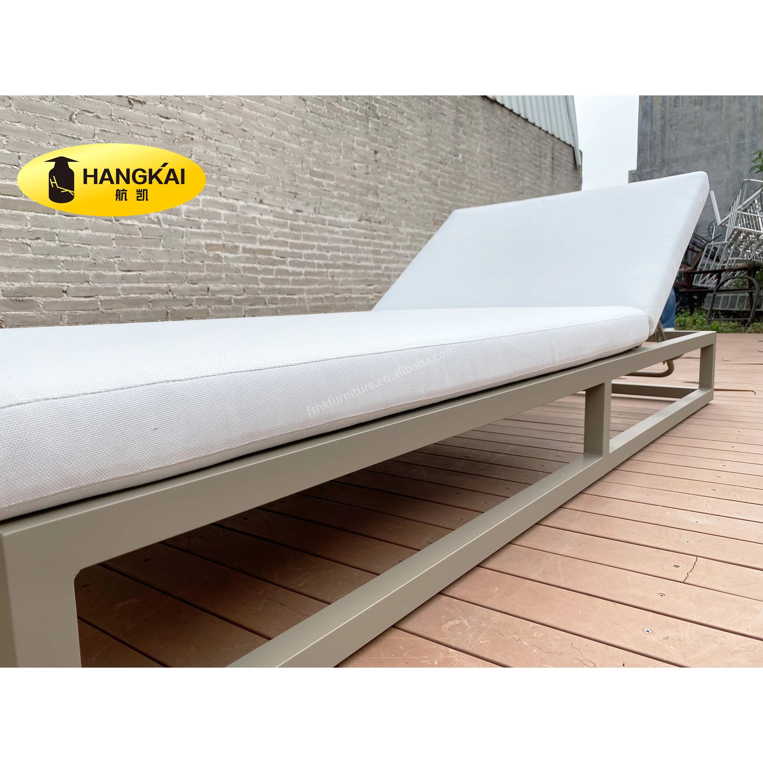 Patio Chaise Lounge Aluminum Waterproof Outdoor Pool Sun Lounger