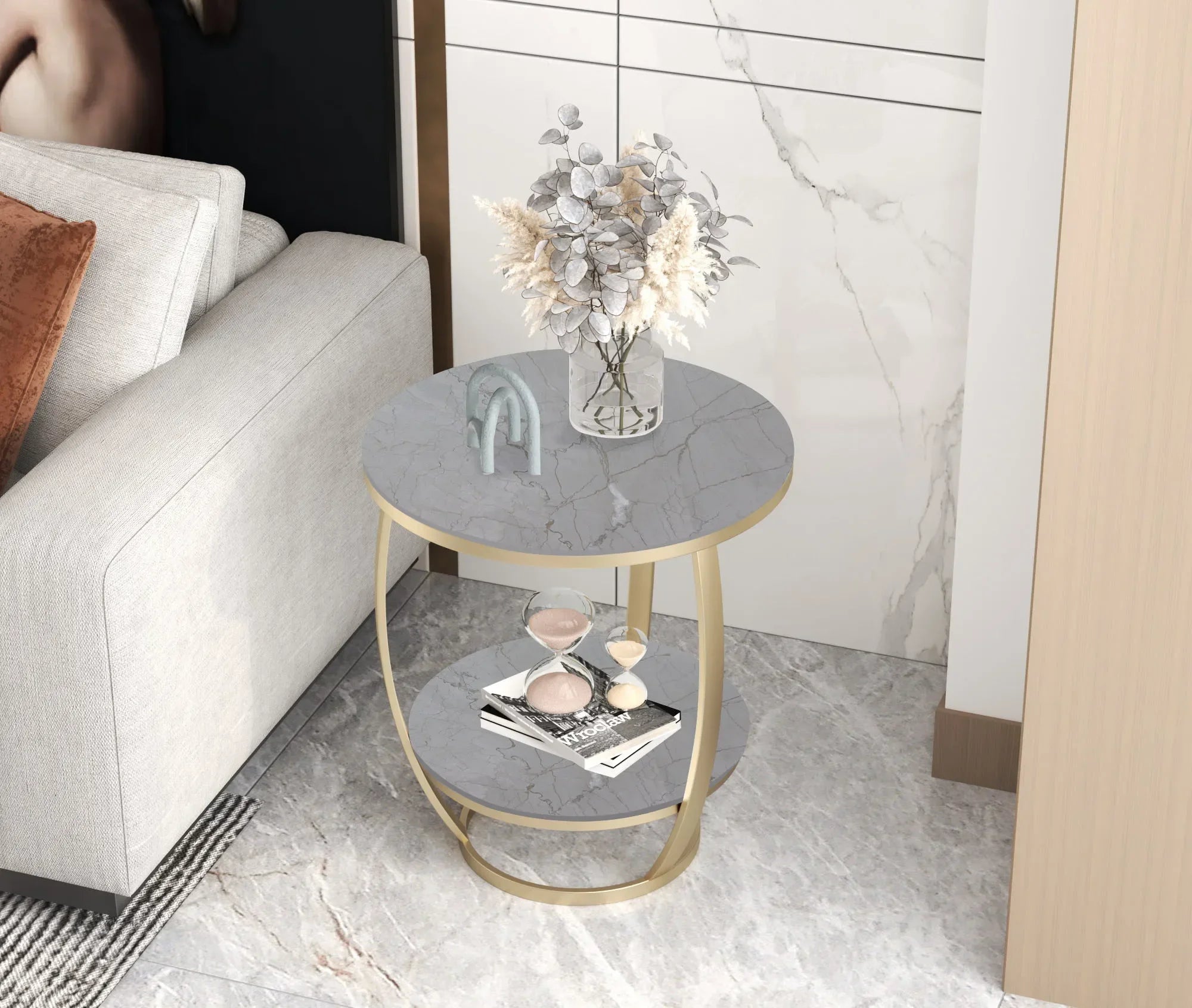 Simple Design Side Table Living Room Luxury Storage Organizer Side Tables Minimalist Standing Mesas De Comedor Home Furniture