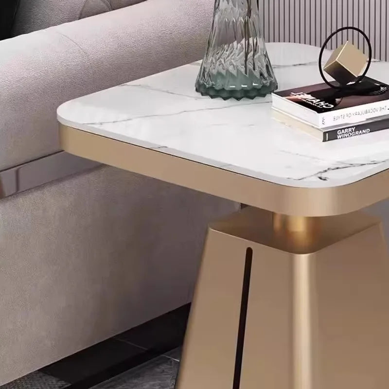 Simple Metal Side Table Luxury Square Glam Modern Side Table Decor Design Table Basse Pour Salon Living Room Furniture