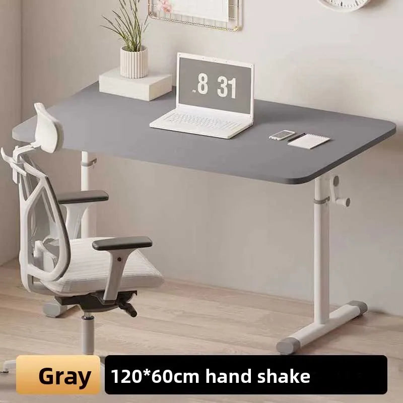 Hand Crank Adjustable Height Desk Computer Desk & Office  Ergonomic Study Table Home Office Writing Gaming Desk for Kids Adults