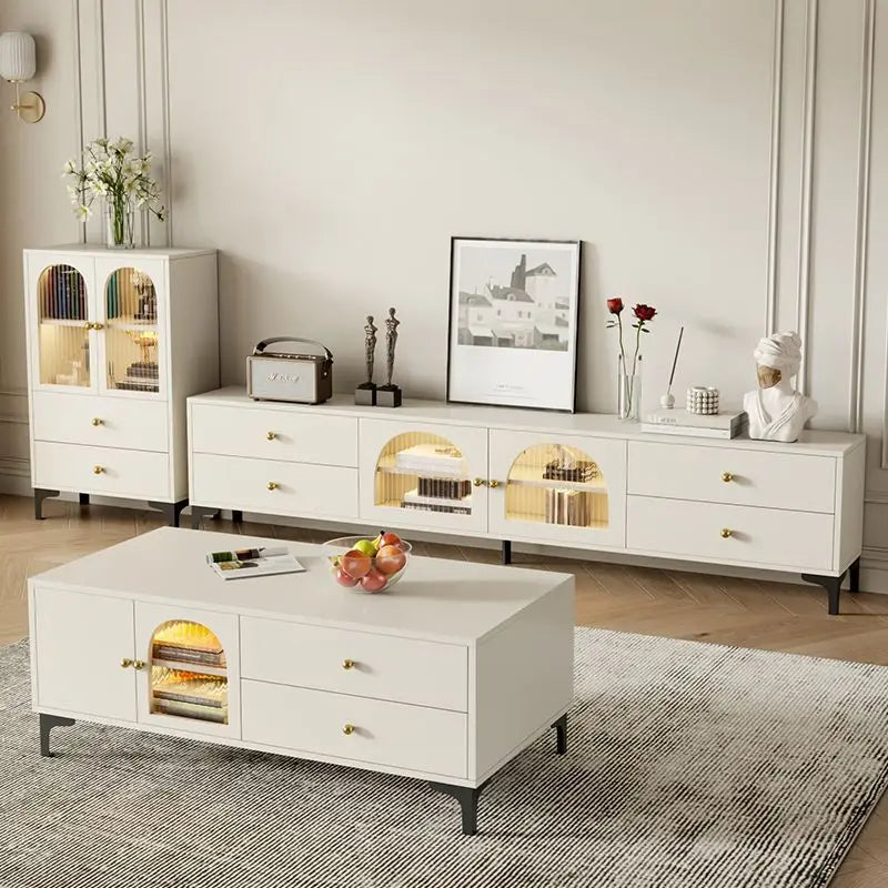 Storage Modern Coffee Tables Aesthetic Simple White Nordic Coffee Tables Rectangular Drawers Mesa De Centro De Sala Furnitures