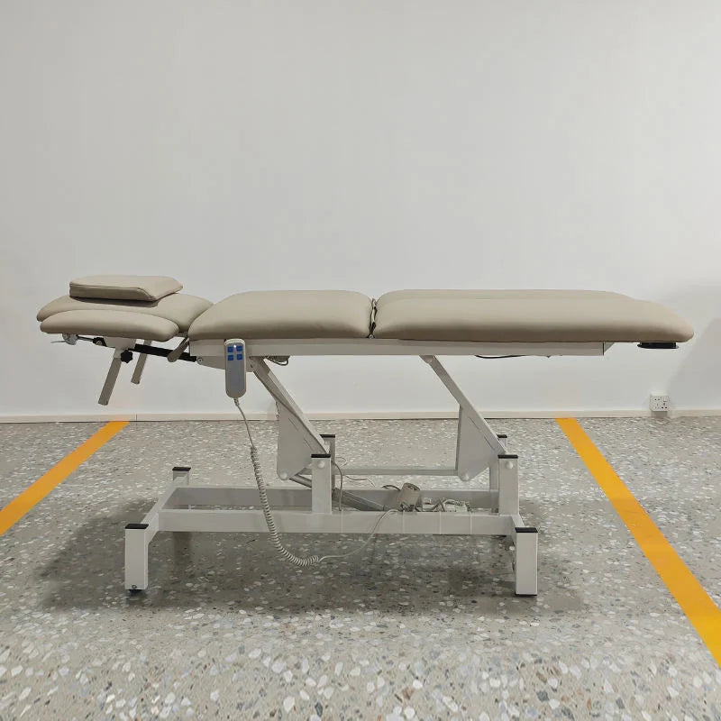 Electric Height Adjustable 3-Section Physical Therapy Bed Chiropractic Treatment Table Medical Acupuncture Massage Furniture