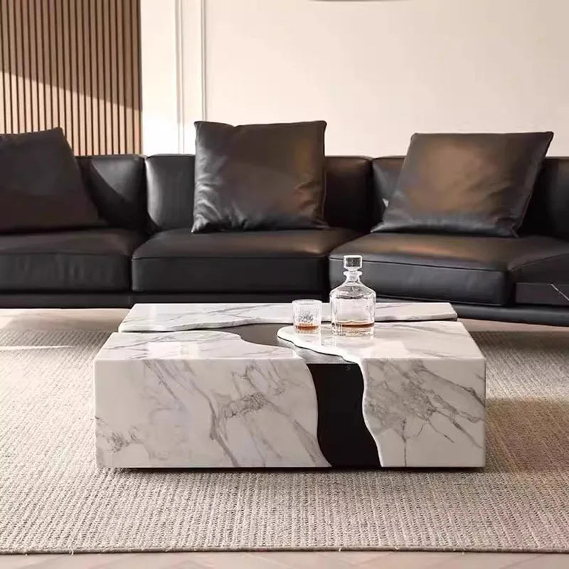 Modern Luxury Coffee Table Marble Unique Eclectic Glam Coffee Table Living Room Italian Table Basse Pour Salon Home Furniture