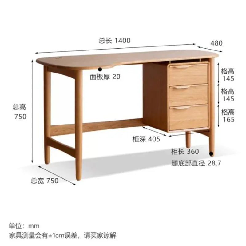 Drawer Wooden Office Desk Computer Storage Minimalist Shelves Office Table Space Saving Standing Meuble Bureau Home Furniture