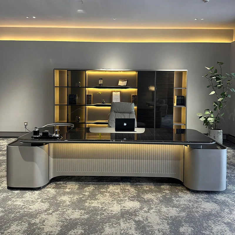 Aesthetic Shelves Office Desk Display Minimalist Crafts Gaming Office Desk Computer Bedroom Mesas Escritorio Office Furniture