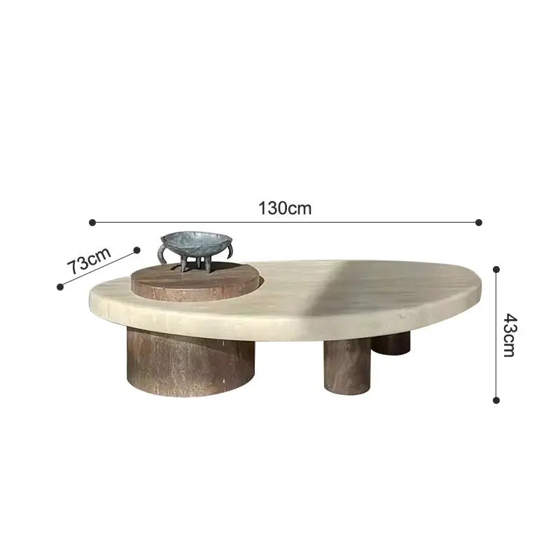 Marble Hardcover Coffee Table Modern Fashion Sofa Side Table Decor Items Living Room Center Decor Design Home House Furniture