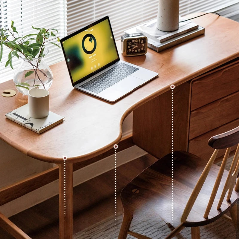 Drawer Wooden Office Desk Computer Storage Minimalist Shelves Office Table Space Saving Standing Meuble Bureau Home Furniture