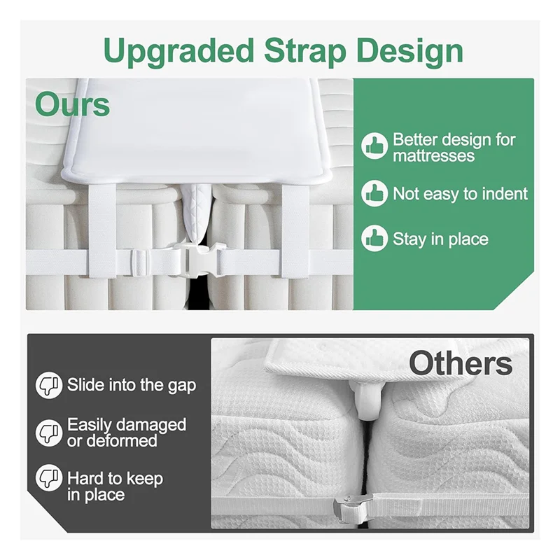 AA19 10" Extra Wide Bed Bridge Adjustable Mattress Bed Connector For Stayover,Family Room