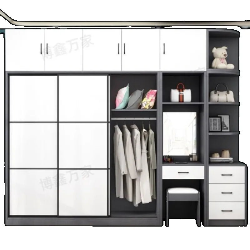 Modern Women Wardrobe Storage European Closet Bedroom Wooden Wardrobe Organizer Closet Schlaf zimmer Schrankhotel Furniture