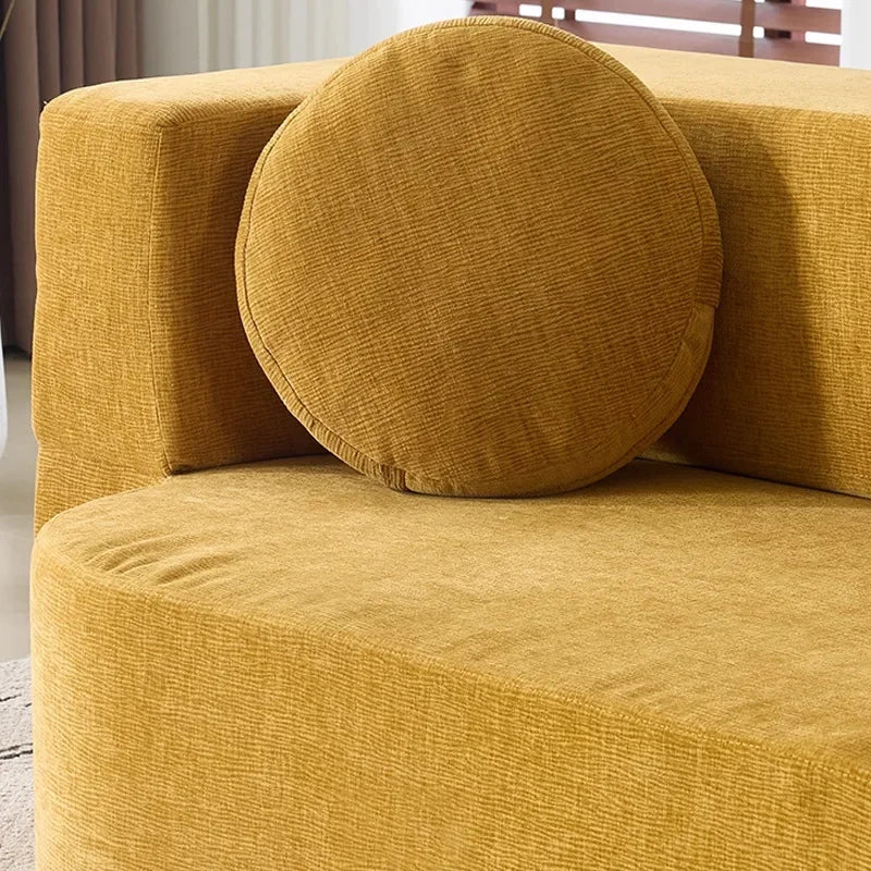 Living Room Compressed Sponge Sofa Modular Sectional Sofa Bed for Bedroom Apartment Ultra-Soft Deep Seat Lightweight Easy Assemb
