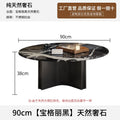 Marble Coffee Table Round Designer Mid-century Modern Nordic Auxiliary Balck Side Table Lounge Interior Furniture Living Room