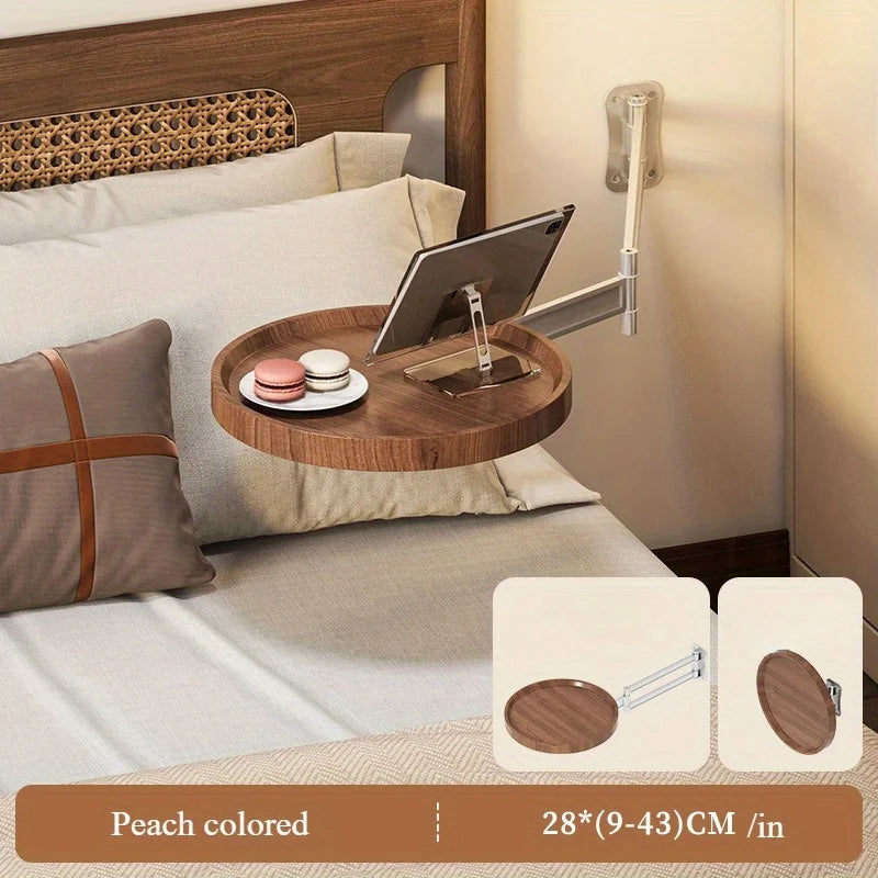 Foldable small round table hanging side table, living room side table, home bedroom wall mounted bedside table, storage table