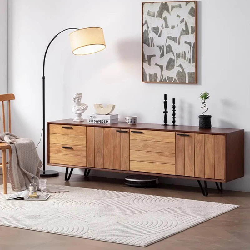 American Aesthetic Tv Stand With Drawers Storage Retro Classic Tv Stand Bedroom Hidden Storage Wohnwand Tv Möbel Home Furniture