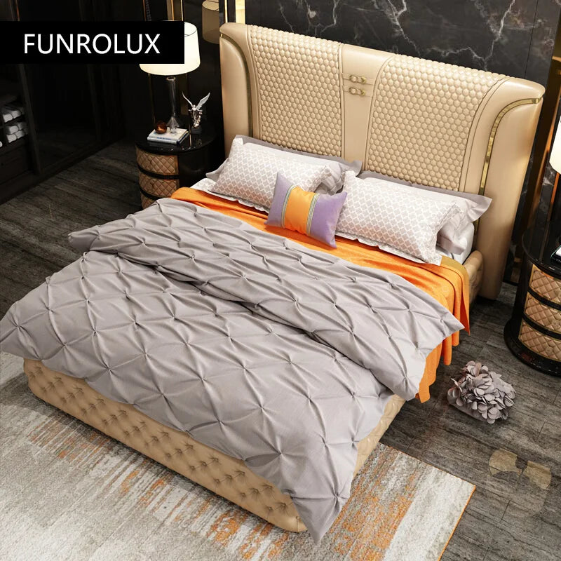 Modern Upholstered Cal King Bed Platform Bed Frame with Wingback Headboard Can be Customzied